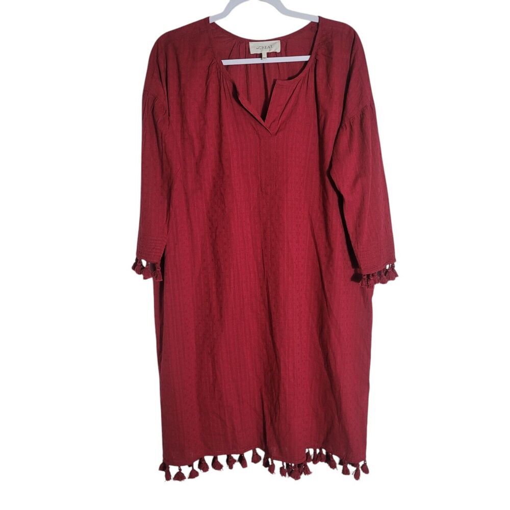The Great The Tassels‎ Cotton Tunic Mini Dress Size 1 Women's Small Boho Western